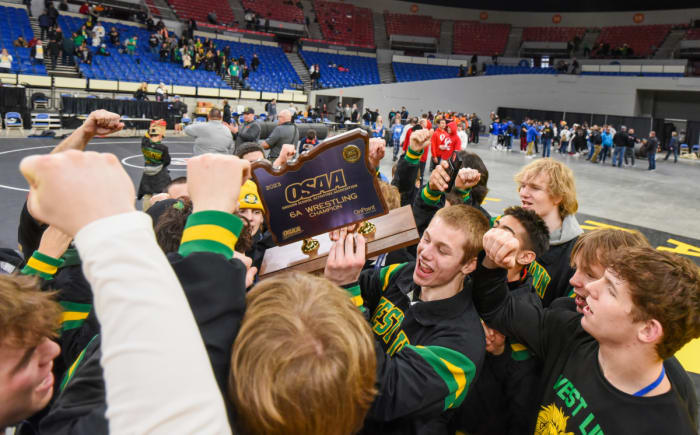 1 Oregon 6A 5A wrestling state finals 2023 Taylor Balkom 83